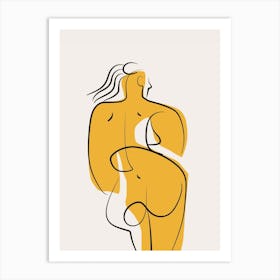 Lines And Curves In Nude Art Print