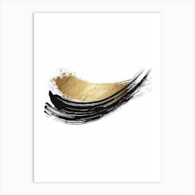 Gold Eyeliner Brush Art Print