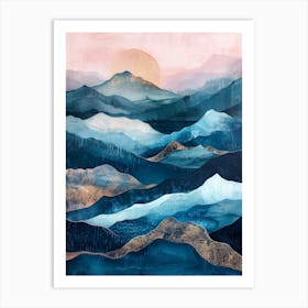 Blue Mountains Canvas Print 1 Art Print