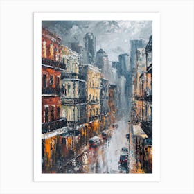 New Orleans Cityscape Painting Style 2 Art Print