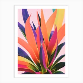 Aloe Vera 2 Colourful Illustration Plant Art Print