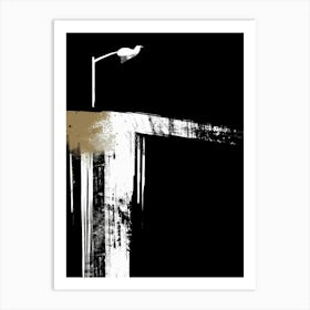 Bird On A Lamppost Art Print