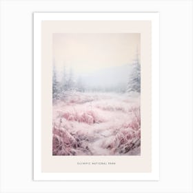 Dreamy Winter National Park Poster  Olympic National Park United States 1 Art Print