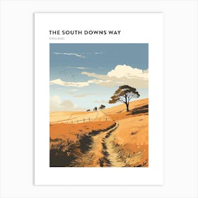 The South Downs Way England 2 Hiking Trail Landscape Poster Art Print