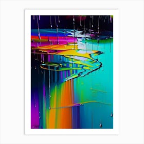 Rain Puddle Water Waterscape Bright Abstract 1 Art Print