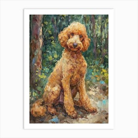 Poodle Acrylic Painting 3 Art Print