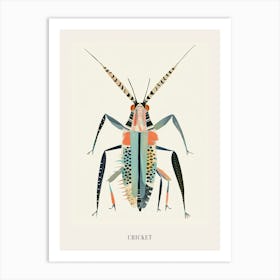 Colourful Insect Illustration Cricket 3 Poster Art Print