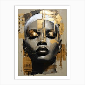 Gold And Black 8 Art Print