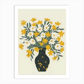 Daisies In A Vase Affiche