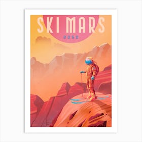Ski Mars Art Print