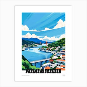 Nagasaki Japan 3 Colourful Travel Poster Art Print