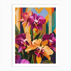 Zygopetalum Orchids Abstract 1 Art Print