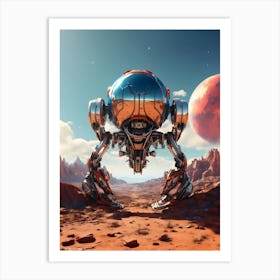 Spacecraft On Mars Art Print