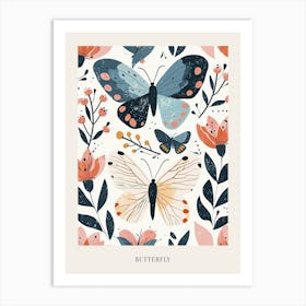 Colourful Insect Illustration Butterfly 20 Poster Art Print