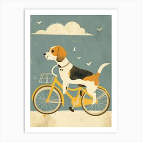 Beagle On A Bike 3 Art Print