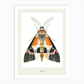 Colourful Insect Illustration Moth 48 Poster Art Print