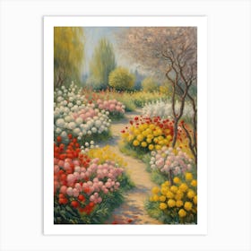 Floral Garden Path Art Print