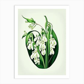 Lily Of The Valley Wildflower Vintage Botanical 2 Art Print