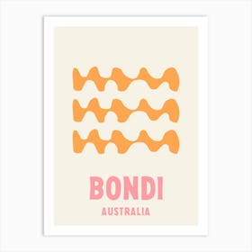 Bondi Beach, Australia, Graphic Style Poster 2 Art Print