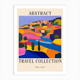 Abstract Travel Collection Poster Athens Greece 2 Art Print