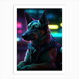 Cyberpunk Dog 8 Art Print