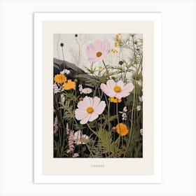 Flower Illustration Cosmos 2 Poster Art Print