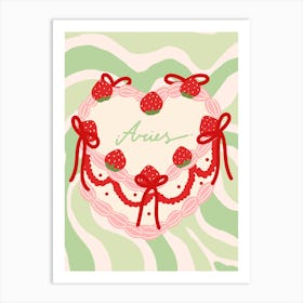 Aries Coquette Cake Art Print