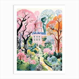 Dumbarton Oaks Usa Modern Illustration 1 Art Print