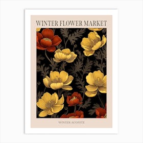 Winter Aconite 2 Winter Flower Market Poster Art Print