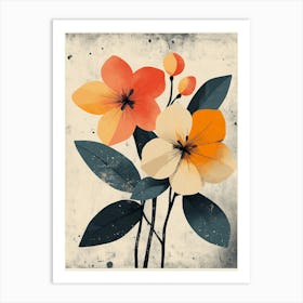 Orange And Yellow Flowers 1 Art Print