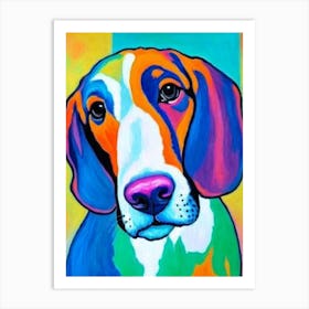 Basset Hound 2 Fauvist Style Dog Art Print