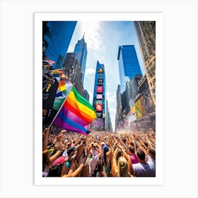 A Jubilant Scene Capturing The Throng Of Illustrations Representing The Vast Spectrum Of The Rainbow (3) Art Print