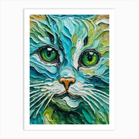 Cat abstract 1 Art Print