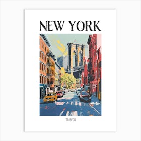 Tribeca New York Colourful Silkscreen Illustration 1 Poster Art Print