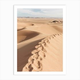 Walking through the Sahara desert Art Print