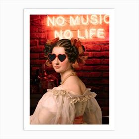 No Music No Life Art Print