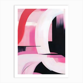 Abstract In Pink And Black Art Print