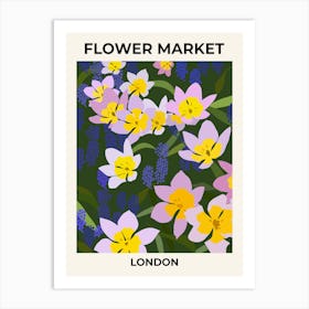 Flower Market London Botanical Art Print