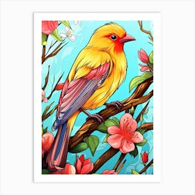 Bird On The Branch Art Print