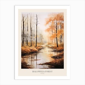Autumn Forest Landscape Bialowieza Forest Poland 4 Poster Art Print