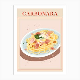 Carbonara Italian Pasta Poster Art Print
