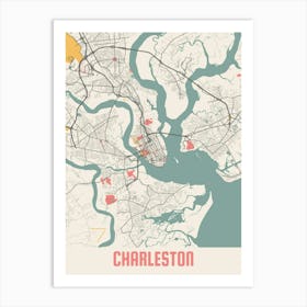 Charleston Map Poster Art Print