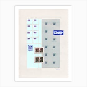 Thrifty Abstract Architecture Collage Art Print