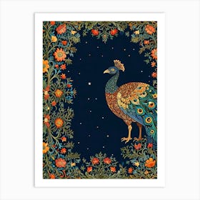 William Morris Peacock Art Print