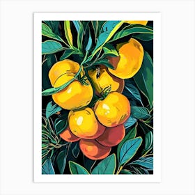 Oranges On A Tree Art Print