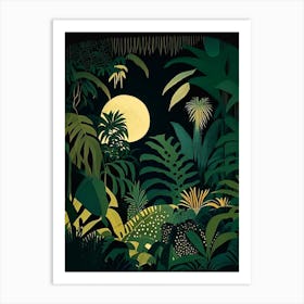 Jungle Night 2 Rousseau Inspired Art Print