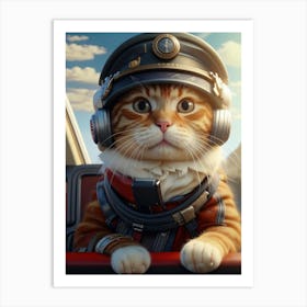 Cat In A Space Suit Art Print