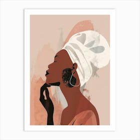 African Woman In A Turban 32 Art Print