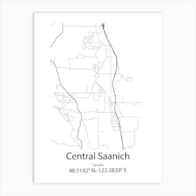 Central Point,United States Minimalist Map 1 Art Print