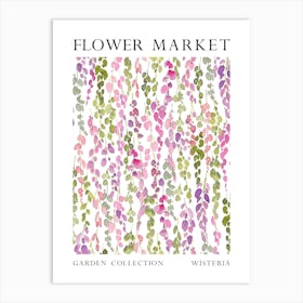 Flower Market Wisteria Art Print